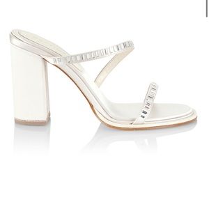 Bettina Vermillon X Emili Sindlev Crystal Embellished Satin Sandals